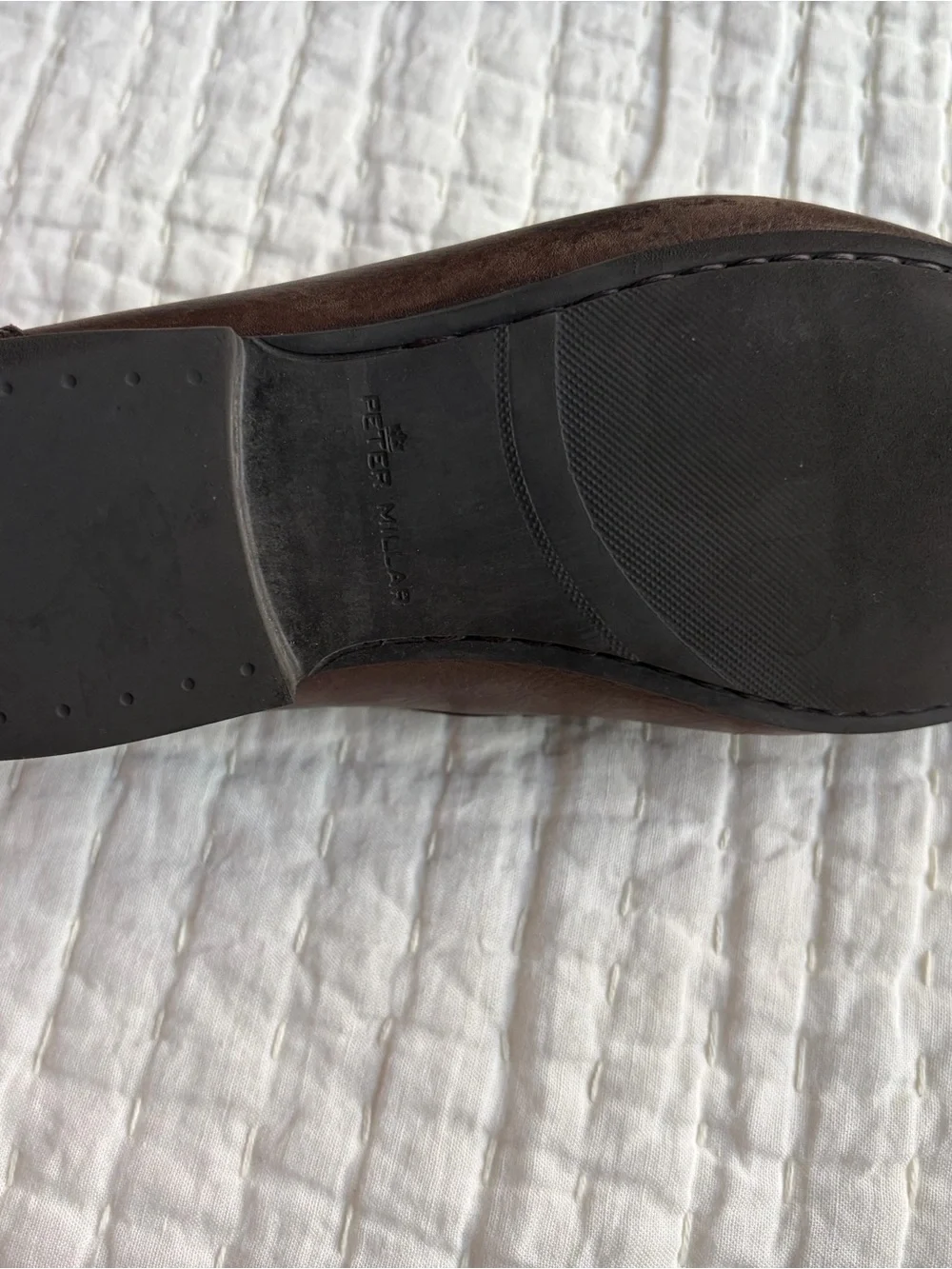 Peter Millar Crown Brown Leather Bit Loafers Men’s 11M Made in Brazil